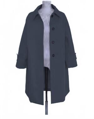 NEW SUSANNE BOMMER women's mid-length trench coat in blue moon